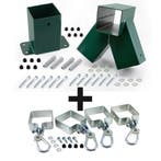 Aanbouwschommel set dubbel vierkant recht groen, Ophalen of Verzenden, Nieuw