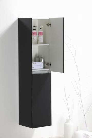 Trend Line Hoge Kast 35X35X160 Cm Wit En Hoogglans Antraciet, Ophalen of Verzenden, Nieuw