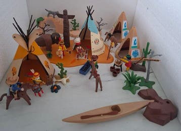 Playmobil - Speelgoed Playmobil Western indianen dorp met