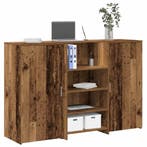 vidaXL Receptiebalie 155x50x103,5 cm bewerkt hout oud, Verzenden, Nieuw