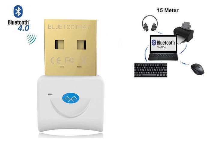 DrPhone B2 - Bluetooth 4.0 USB Adapter Dongle - Tot 15 Meter, Computers en Software, Netwerkkaarten, Verzenden