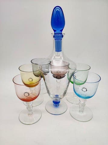V.Nason&C - Drinkset (7) - World Chic - Muranoglas -