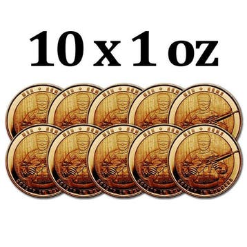 Verenigde Staten. 10 x 1 oz Safety in Numbers Men and Arms