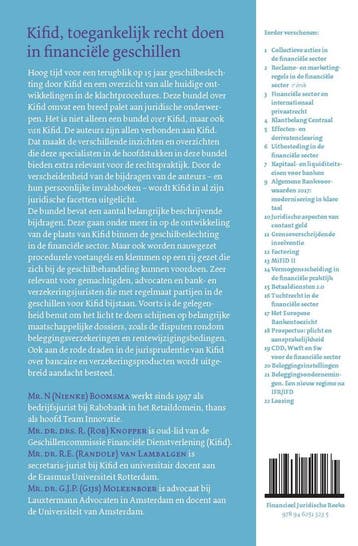 Kifid, toegankelijk recht doen in financiële geschillen /, Verzenden, Zo goed als nieuw, R.A. Blom