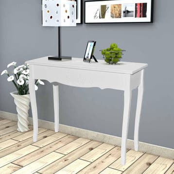 vidaXL Bijzettafel wit, Huis en Inrichting, Verzenden, Nieuw, Hout, 60 cm of meer