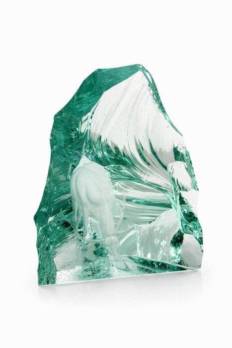 Kosta Boda - Vicke Lindstrand (1904-1983) - sculptuur, Deer, Antiek en Kunst, Antiek | Glas en Kristal