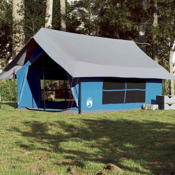 vidaXL Tent 5-persoons waterdicht blauw, Verzenden, Nieuw, Tot en met 2