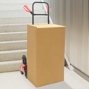 vidaXL Handtrolley Zwart en Rood 64,5 x 49,5 x 114 cm Staal, Verzenden, Nieuw