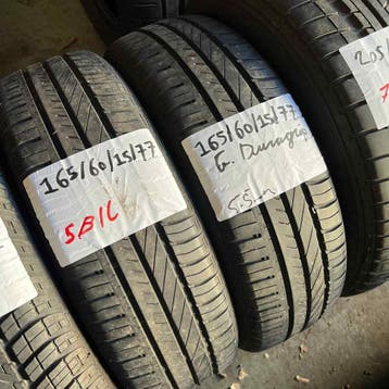 2 x Goodyear DuraGrip 165-60-15 Zomerbanden 5,5mm, Gebruikt, 15 inch, Ophalen of Verzenden, Band(en)