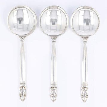 Georg Jensen - Johan Rohde - Model Acorn - Soeplepel - Lepel