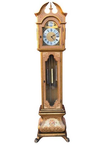Wandklok - FHS Franz Hermle & Sohn - Hout, Messing -