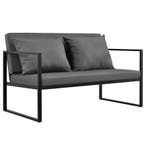 Tweepersoons tuinbank tuin tweezitsbank 70x114x60 cm zwart, Tuin en Terras, Tuinsets en Loungesets, Verzenden, Nieuw