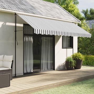 vidaXL Vervangingsdoek voor luifelrok gestreept 400 cm, Tuin en Terras, Verzenden, Nieuw