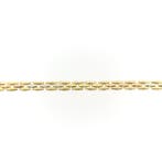 Tricolor gouden fantasieschakel ketting, Ophalen of Verzenden, Gebruikt, Overige kleuren, Goud