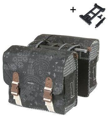 Dubbele Fietstas Basil Bohème MIK - 35 liter - Charcoal, Verzenden, Nieuw