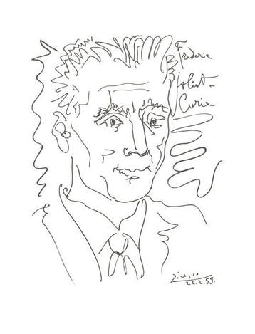 Pablo Picasso (1881-1973), daprès - Frédéric Joliot-Curie, Antiek en Kunst