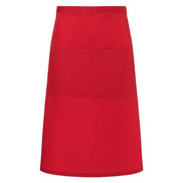 GGM Gastro | (6 Stuks) KARLOWSKY | Bistro schort Basic met |, Verzenden, Nieuw, Rood, Schort