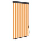 vidaXL Rolgordijn voor buiten 80x250 cm wit en oranje, Verzenden, Nieuw