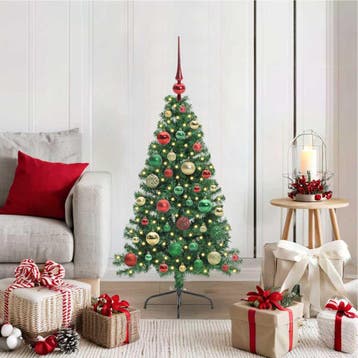 vidaXL Kunstmatig Voorverlicht Kerstboom met 150 LED Groen, Verzenden, Nieuw