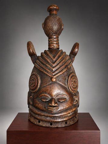 Belangrijke ceremoniële masker-helm Yoruba Gèlèdè – grote