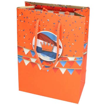 Draagtas Papier Oranje 24,5x18cm, Verzenden, Nieuw