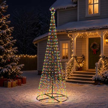 vidaXL LED-kerstboom spiraal met voet EKENAS 300 cm 475, Verzenden, Nieuw