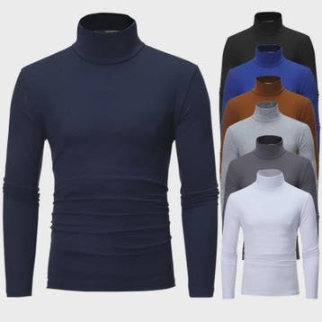 Heren Slim Fit Thermoshirt met Hoge Hals - Lange Mouwen voor