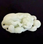 Jade-beeldhouwwerk, groot formaat! - Nefriet Jade - China -