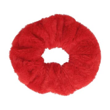 Haarelastiek Scrunchie – Teddy Stof – Rood, Sieraden, Tassen en Uiterlijk, Nieuw