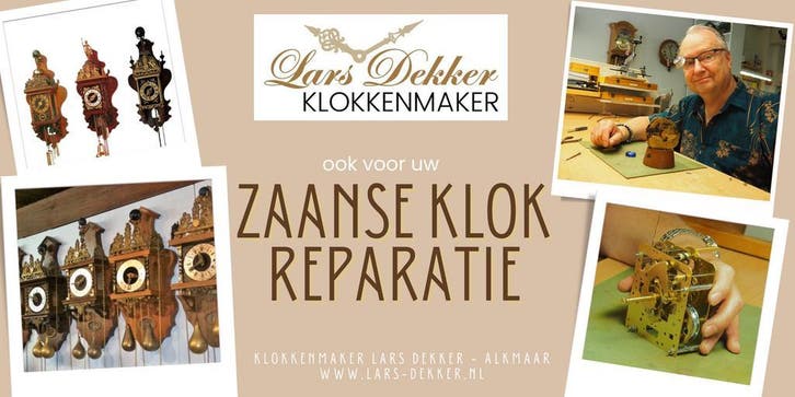 ZAANSE KLOK reparatie - KLOKKENMAKER Lars Dekker, Diensten en Vakmensen, Reparatie en Onderhoud | Antiek, Klokken en Meubels, Afhalen en Bezorgen