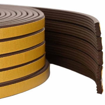 vidaXL Zelfklevende raamafdichting Bruin 15 x 8 mm 100 m, Verzenden, Nieuw