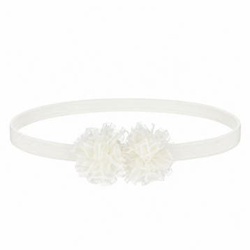 Haarband met Tule Bloemen - Wit, Nieuw