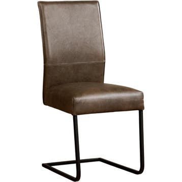 Set van 8 Leren eetkamerstoelen Remix - Granada Ash, Huis en Inrichting, Stoelen, Ophalen of Verzenden, Nieuw, Leer