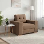vidaXL Fauteuil Bruin 100x78x80 cm Stof, Huis en Inrichting, Banken | Bankstellen, Verzenden, Nieuw, Eenpersoons, Stof