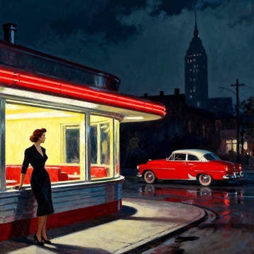 Le Yack - Scarlet on the Corner - Hand signed