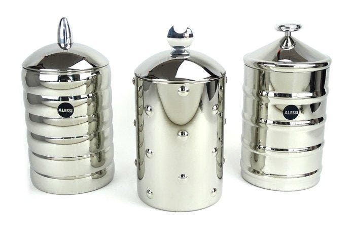 Alessi - CSA - Clare Brass - Container (3) - Kalistò 1, 2, Antiek en Kunst, Antiek | Meubels | Stoelen en Banken