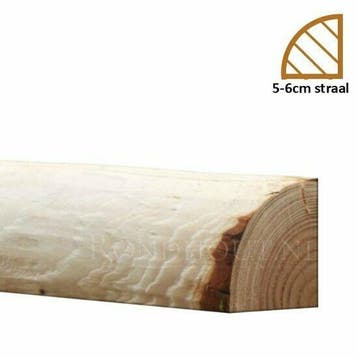 Douglas kwartronde palen geschild | Kopmaat 5/6 cm, Lengt..., Verzenden, Nieuw