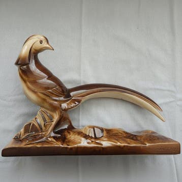 Saint Clement - C. Lemanceau - sculptuur, Golden pheasant -