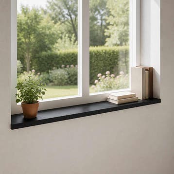 vidaXL Raamkozijnen 2 st Zwart 110 x 40 x 2 cm Massief, Verzenden, Nieuw
