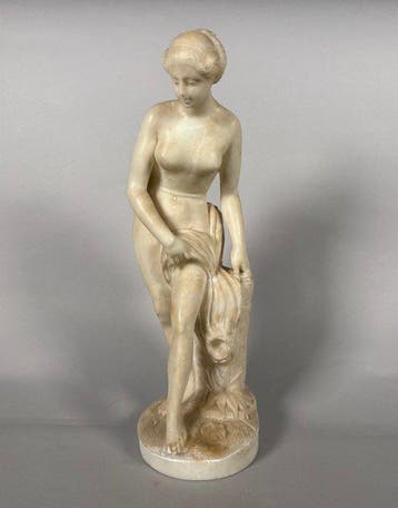 sculptuur, Diane au bain dapres Falconet (1716-1791) - 45, Antiek en Kunst, Antiek | Keramiek en Aardewerk