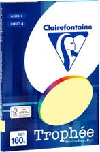 Geel A4 papier 160 gram 50 vel Clairefontaine Trophée, Verzenden, Nieuw, Clairefontaine