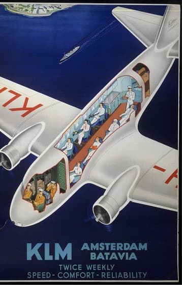 Onbekende kunstenaar - KLM Amsterdam Batavia