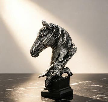 sculptuur, Horse Head Bust - 29 cm - Hars, Antiek en Kunst