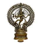Beeld Shiva Nataraj XXL Dubbele Ring - Brons/Messing, Ophalen of Verzenden, Nieuw