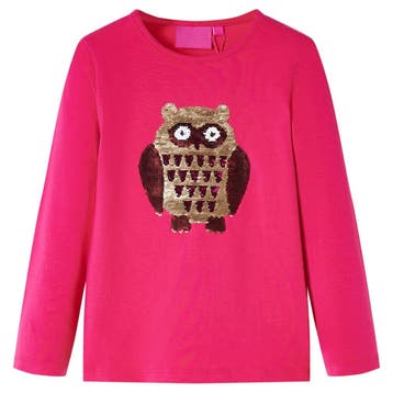 vidaXL Kindershirt met lange mouwen 116 felroze, Verzenden, Nieuw