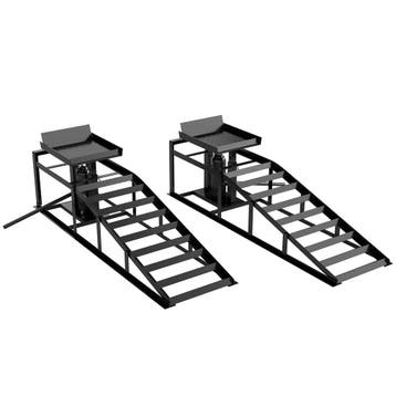 2er-Set Hydraulische Auffahrrampe Höhenverstellbar Schwellen, Verzenden, Nieuw