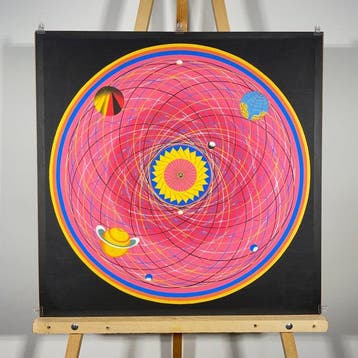 66.5 cm - Large Painting of Tibetan Tradition - Mandala of