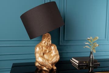 Lamp GORILLA 60cm goud zonder lampenkap - 43193, Huis en Inrichting, Ophalen of Verzenden, Nieuw