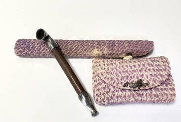 Murata - Kiseru Tobacco Set - Pijp - Hout, Zilver, Textiel,, Verzamelen, Nieuw