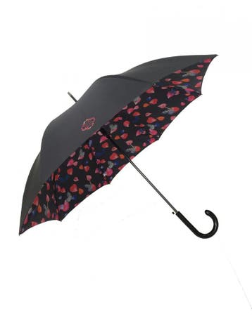 Paraplu Rozenblaadjes Zwart - Hip in de regen, Verzenden, Nieuw